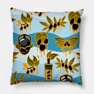 Olives pattern texture Pillow