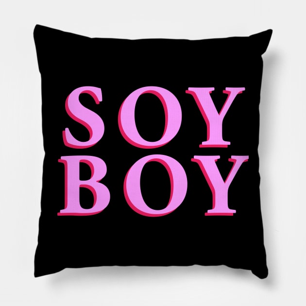 SOYBOY Pillow by TheCosmicTradingPost