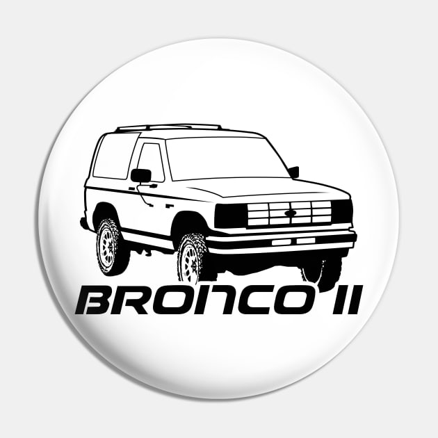 1989-1990 Ford Bronco II Black, with tires Pin by The OBS Apparel