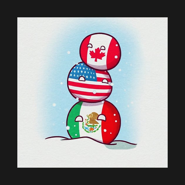 Canada America Mexico by Polandball World