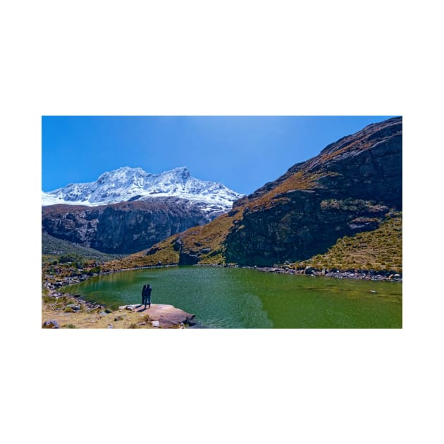 Andes mountain tarn by stevepaint