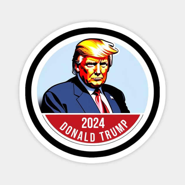 Trump For America 2024 Magnet by KimonoKaleidoscope