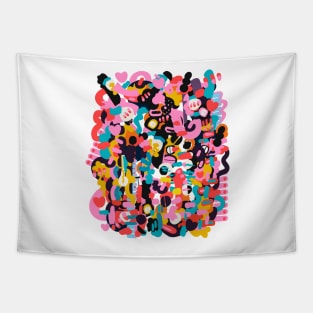 Block of blobby madness Tapestry