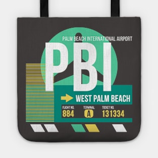 West Palm Beach (PBI) Airport // Retro Sunset Baggage Tag Tote