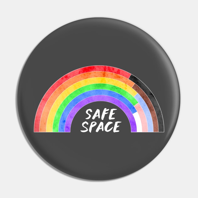 Safe Space BIPOC Pride Rainbow Pin by Roguish Design
