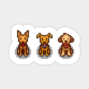 Stardew Valley Pets: 3 Dogs Magnet