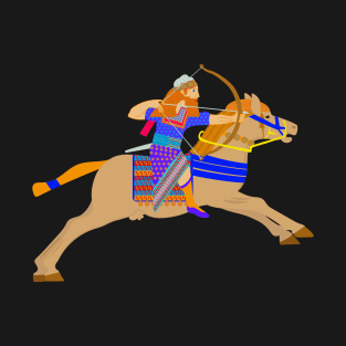 Ancient Persian Knight Archer Warrior Riding Horse T-Shirt