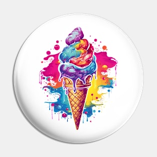 Summer colorful ice cream graffiti art Pin