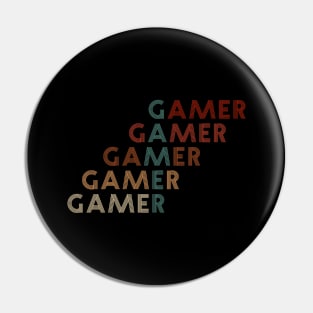 Gamer Retro Video Game Lovers Vintage Gaming Gamers Gifts Pin