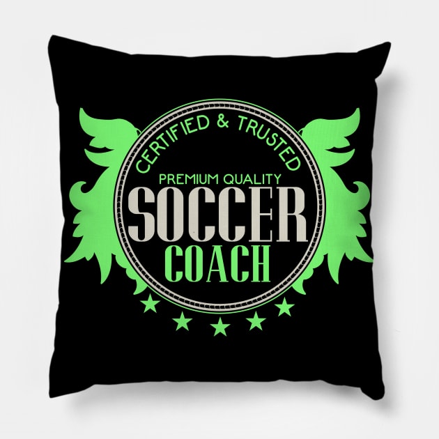 Soccer Coach Seal Badge | Football Sport Quality Pillow by DesignatedDesigner