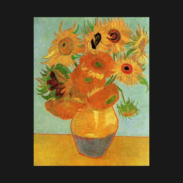 Vase with Twelve Sunflowers by Vincent van Gogh by MasterpieceCafe