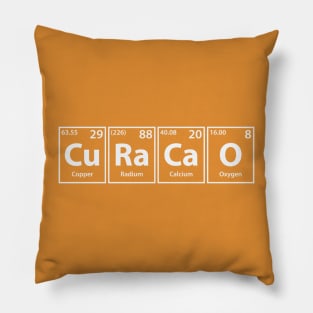 Curacao (Cu-Ra-Ca-O) Periodic Elements Spelling Pillow