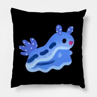 Blue nudibranch Pillow