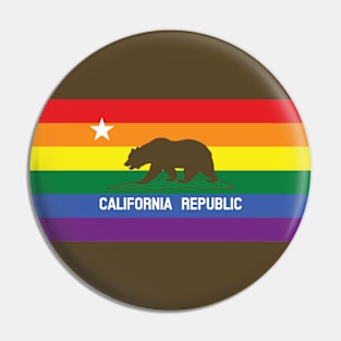 State of California Rainbow Pride Flag Pin