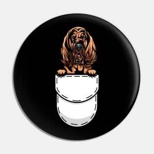 Funny Bloodhound Pocket Dog Pin