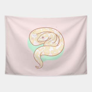 Albino Ball Python Original Illustration Tapestry