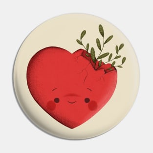 Blooming heart Pin