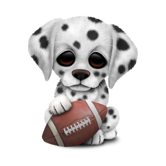 Dalmatian Puppy Dog Playing With Football by jeffbartels