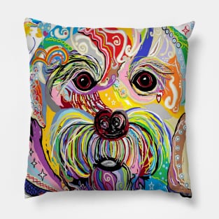 Colorful Maltese Pillow