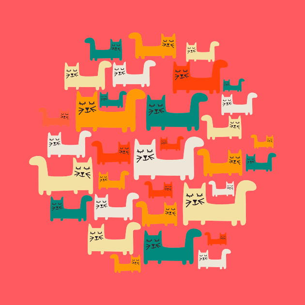 City Of Kitties Pattern by LittleBunnySunshine