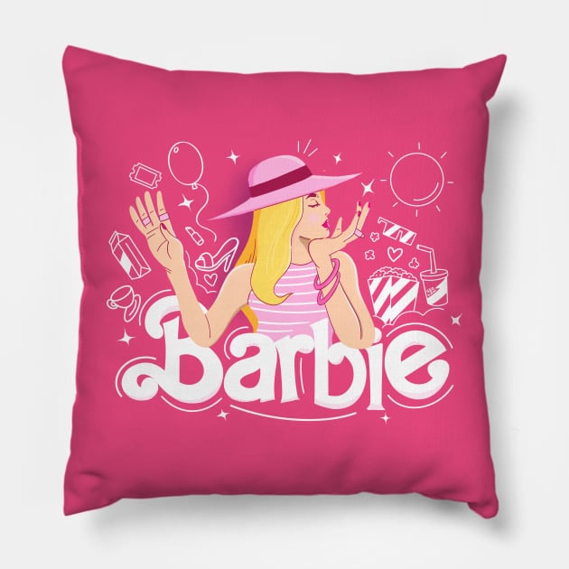 Hi Barbie Pillow by geolaw