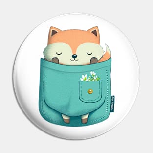 fox cute kawaii, t-shirt. Pin