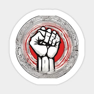 Empowerment Fist A Call to Fight & Uplift Magnet