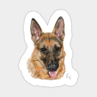 Sweet Smiling German Shepherd Dog Magnet