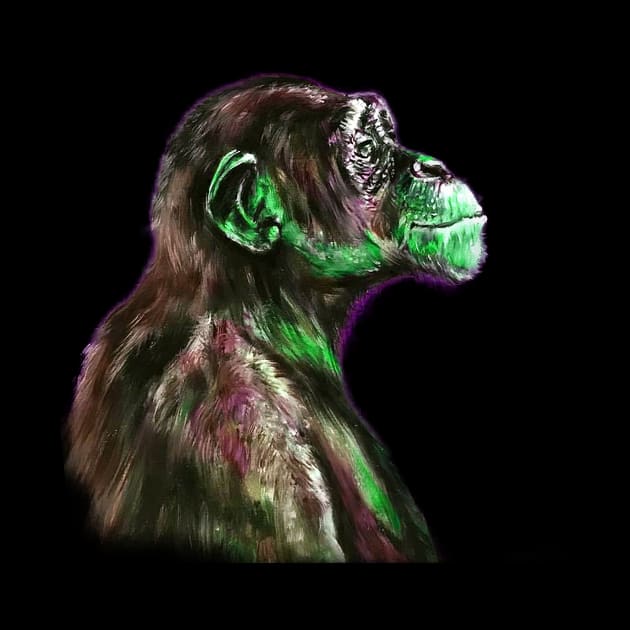 Chimp 3 by garymcmullanart