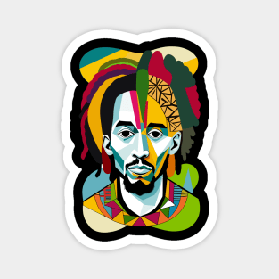 Abstract Rasta Man Magnet