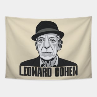 Leonard Cohen Vintage Fan Art Tapestry