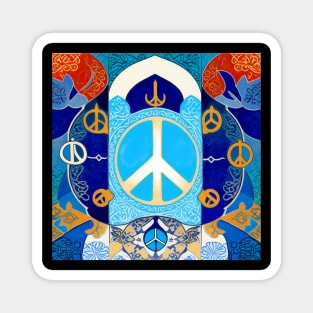 Anti War Peace Sign design protest war peace Israel Palestine Magnet