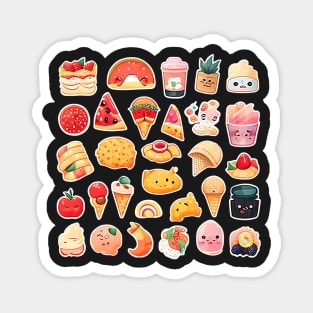 #4 Cute happy food sticker pack Magnet