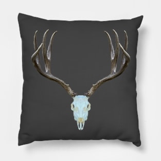 European Deer Antler Skull Pillow