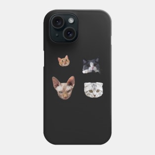 cat faces STICKER PACK Phone Case