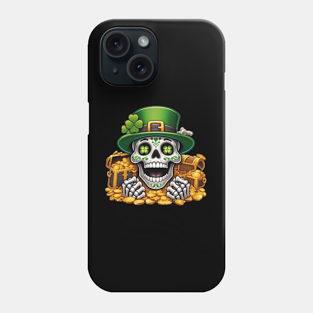 St Patrick's Day - Lucky Bones Phone Case by ImaginativeInkPOD