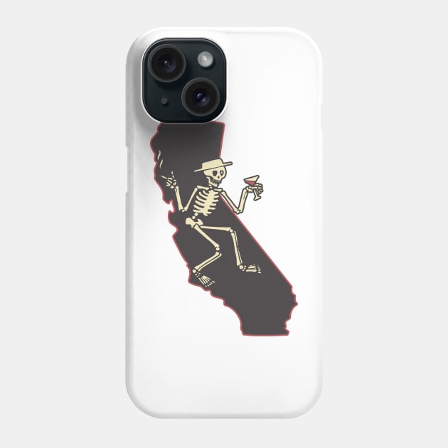 CA Skelly Raglan Phone Case by Bone Perez