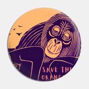 Save The Orangutan Pin