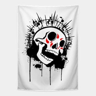 Skull Paint punk Tapestry