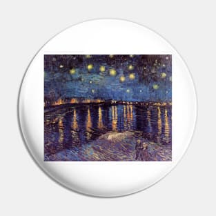 Starry Night Over the Rhone by Vincent Van Gogh Pin