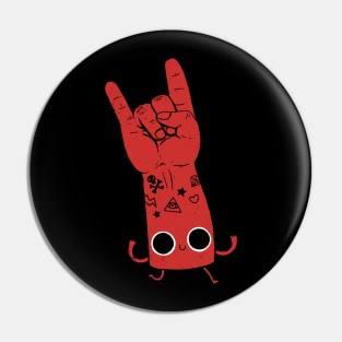 Kawaii Love Death Metal Pin