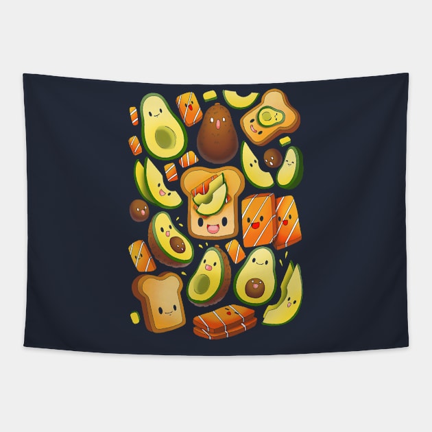 Avocado Toast Tapestry by Vallina84