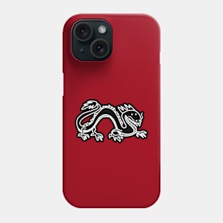 Dragon Line Art Black and White Phone Case