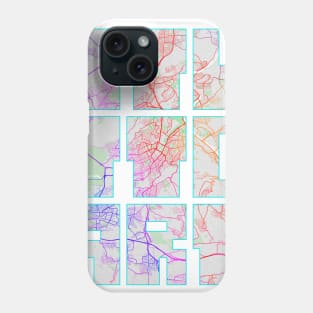 Stuttgart, Germany City Map Typography - Colorful Phone Case