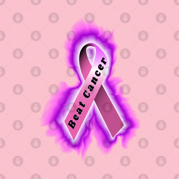 pink breast cancer ribbon by DrewskiDesignz