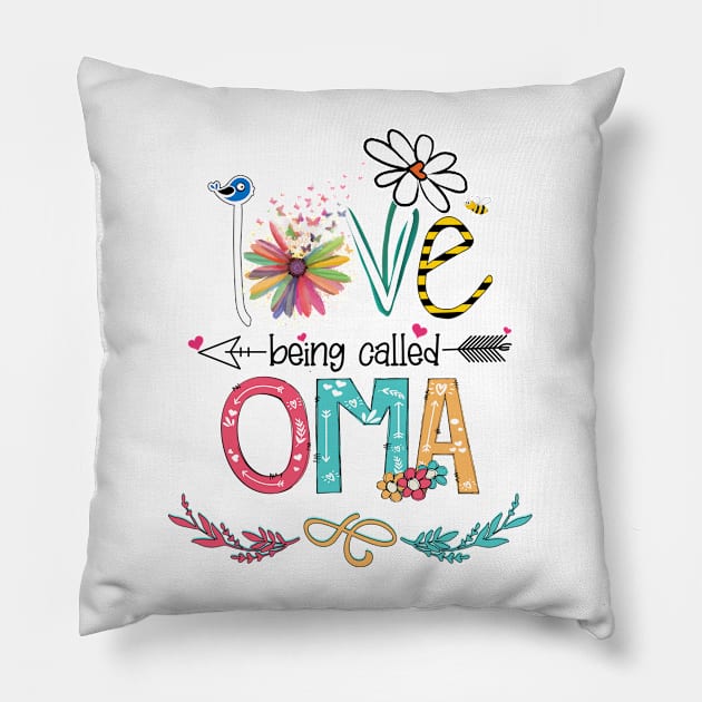 Love Being Called Oma Happy Mother's Day Pillow by KIMIKA