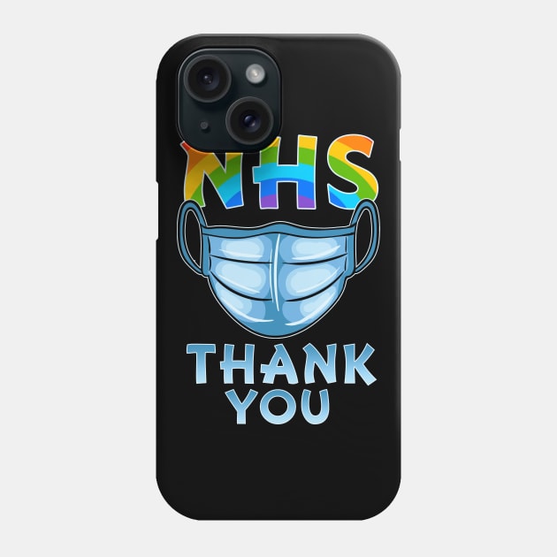 NHS SHIRT Thank You Rainbow Support Phone Case by amhghdesign