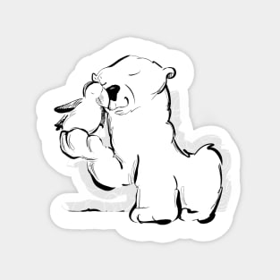 Polar bear hugs Magnet