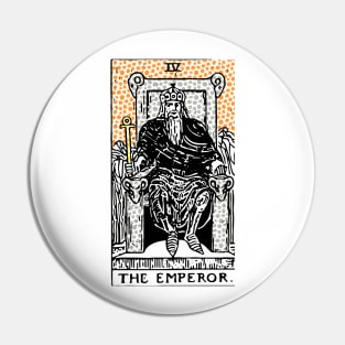 Modern Tarot Design - 4 The Emperor Pin