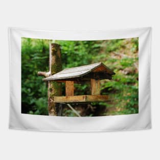 Wooden Bird Table Tapestry